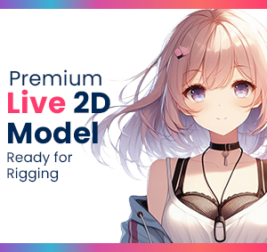 Live2d model, vtuber avatar, 2d Vtuber model ready for rigging